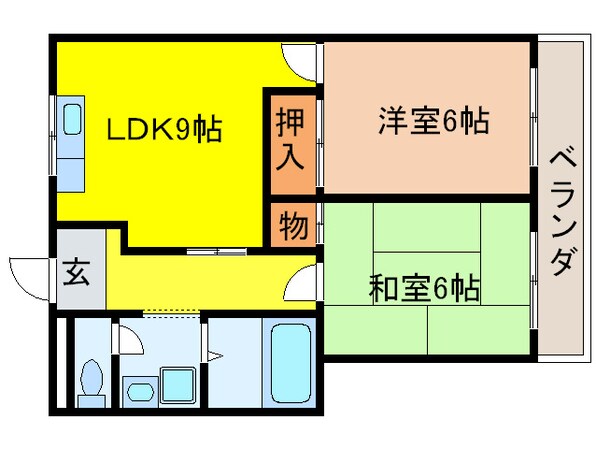 角野第５マンションの物件間取画像